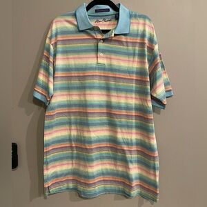 Men’s Alan Flusser multicolor polo. Size Medium.